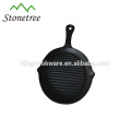 Round Cast Iron Non-Stick BBQ Grill Pan